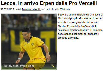 CALCIOMERCATO ESTIVO US LECCE (ESTATE 2013) - Pagina 8 Cattur14