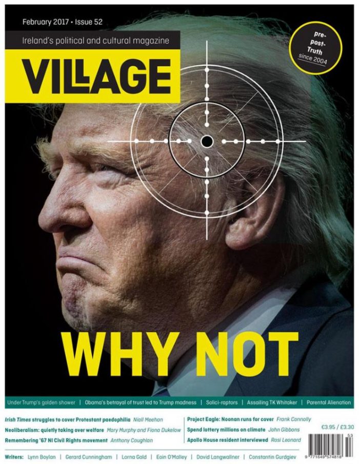 THE MOST IMPORTANT NEWS - LEFTIST MAGAZINE SHOWS TRUMP IN CROSSHAIRS: "WHY NOT" Trump-31
