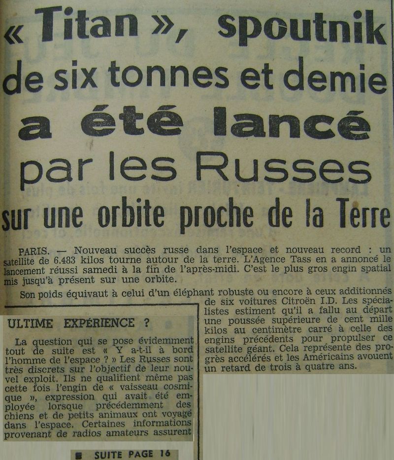 4 février 1961 - Spoutnik 7 - échec sonde vénusienne 61020710