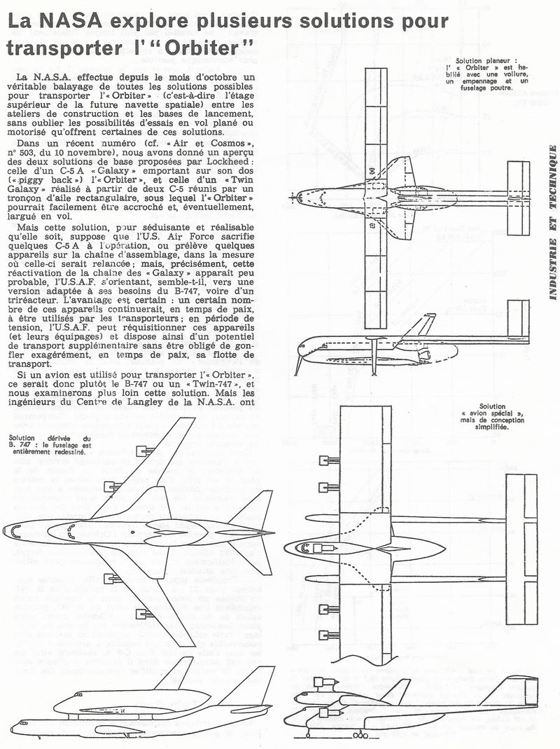 1973 - STS: l'orbiter sera-t-il transporté par avion? 73112412