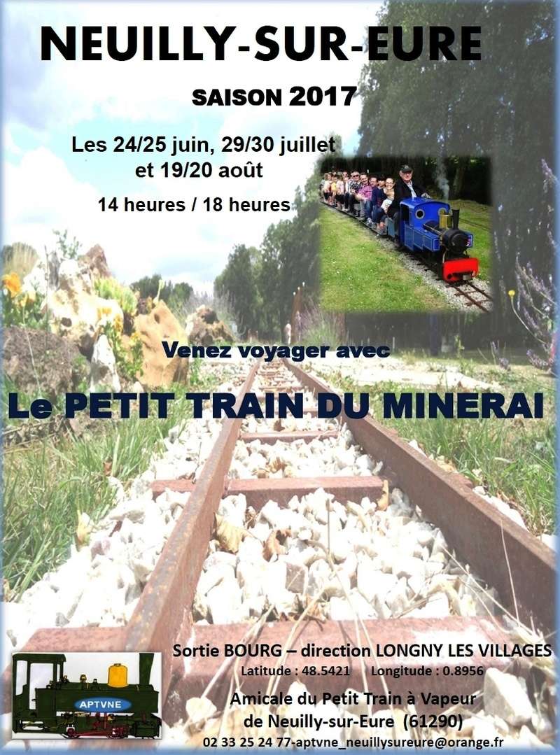 Le petit train du minerai les 24 & 25 juin,29 & 30 juillet et 19 & 20 aout 2017 Neuilly sur Eure (61)  Neuill10