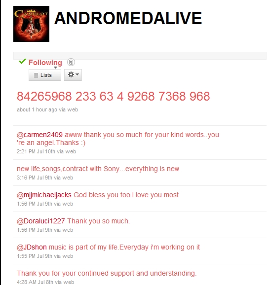 New Andromeda tweet Androm11