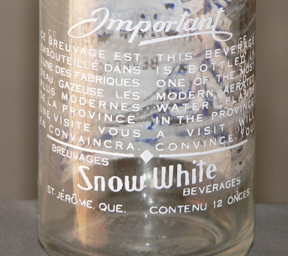 Bouteille de liqueur ACL "Snow White" - 12oz de St-Jérôme, Québec Xsnoww11