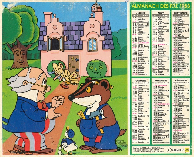 Almanachs des P.T.T. ou Calendriers de la Poste 1983_410