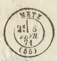 Metz 1871 sans millésime Metz110
