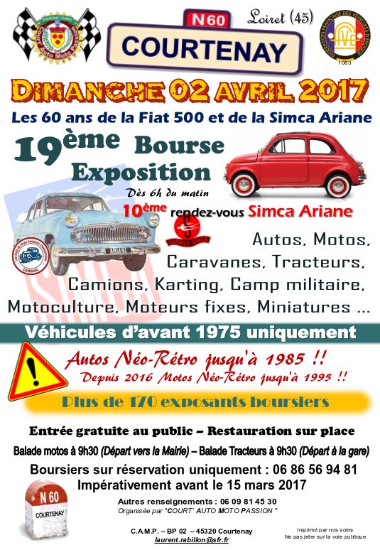 Bourse Exposition Courtenay 2017 Affich11