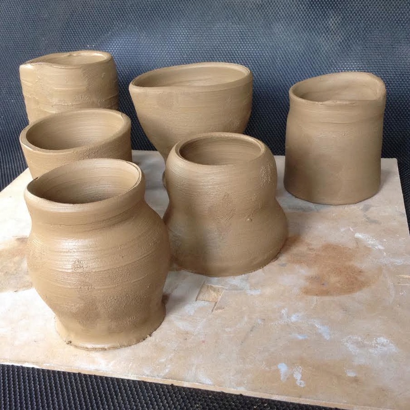 Casual Clay at the Quarry Arts Centre Whangarei: a recent bisque firing Mugs110