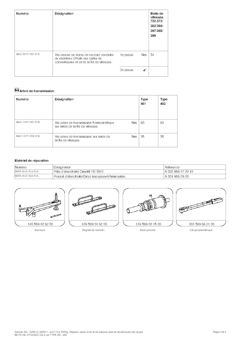 [Tuto - Texte] Depose/Démontage/Changement Volant moteur  (W463) 414