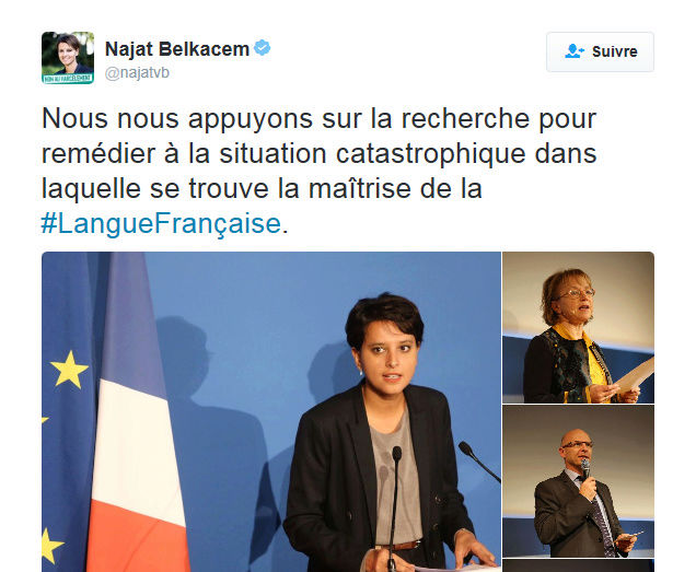 9/11/16 : La ministre évoque "la situation catastrophique de la maîtrise de la langue"... Nvb10