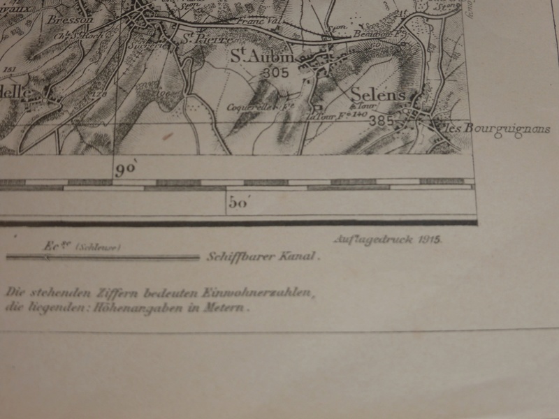 (H) Carte EM allemande 1/80000e secteur Ouest de Laon 1915 VENDU P1020128