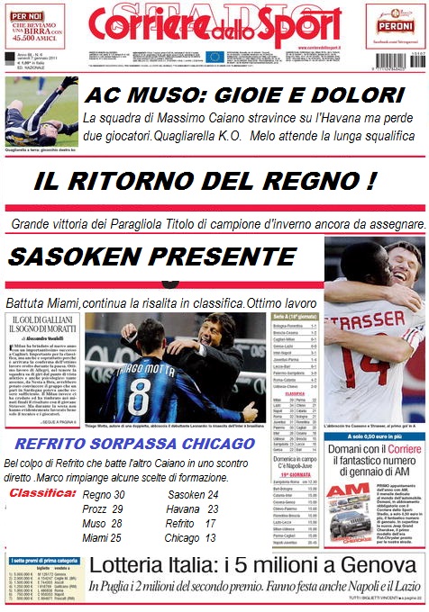 il giornale della 17 giornata. Nazion10