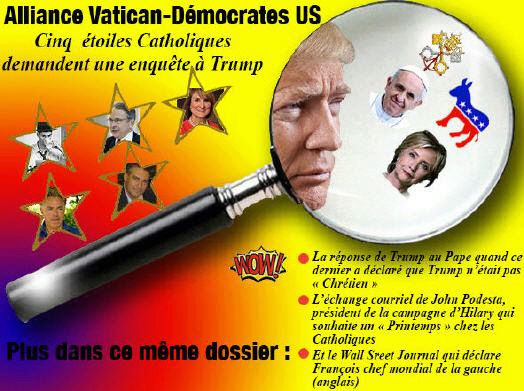 Une enquête est demandée sur une présumée collusion entre les Démocrates et l'élection du Pape Franç Sans-t32