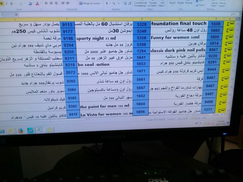 بيان منتجات ماى واى القادمة لفرع بني سويف اليوم الخميس 2 فبراير 2017 0151