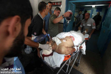 شهيدان وجرحى بغارة للطيران الاسرائيلي على غزة Palest11