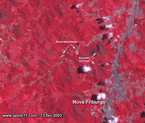 Las imágenes de satélite comparar dos momentos de la región montañosa Imagem10