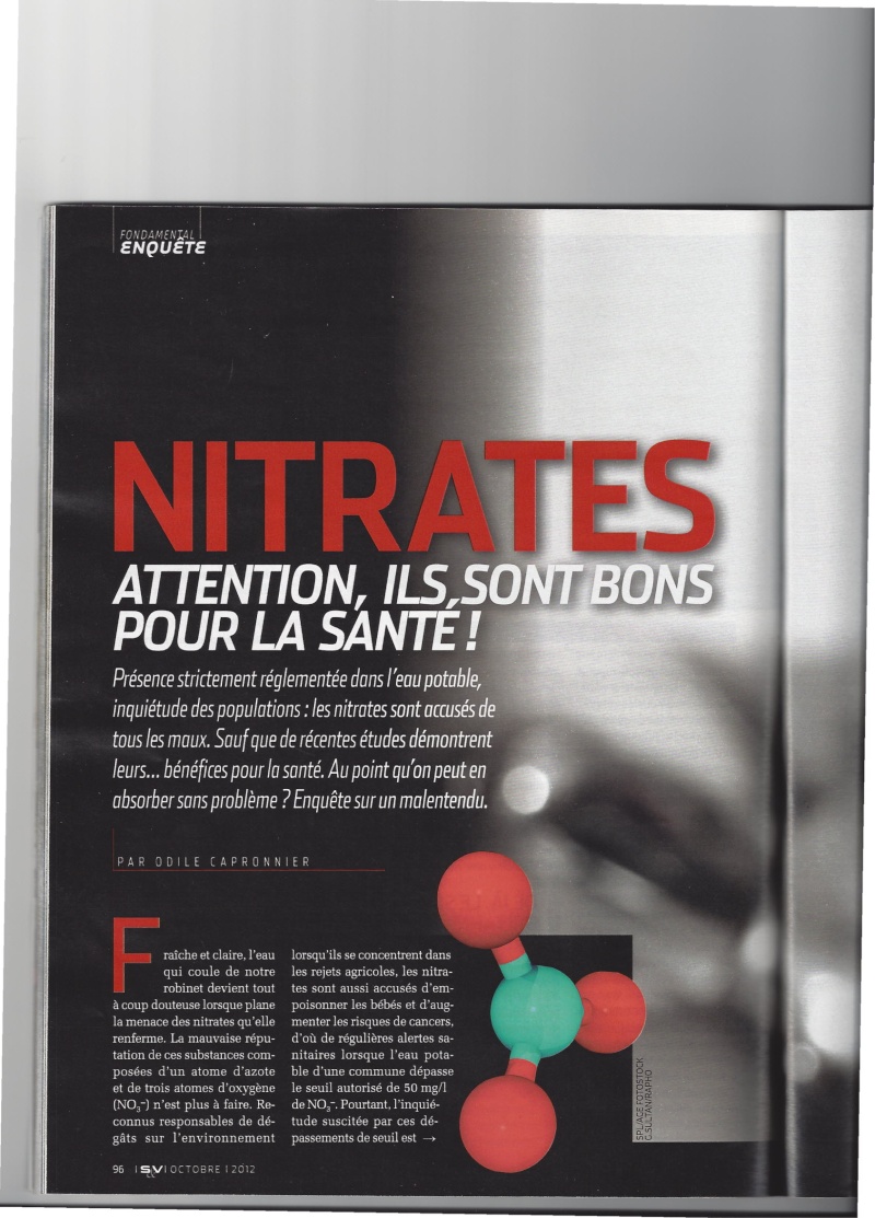 Les nitrates sont bons pour la santé. Sev110