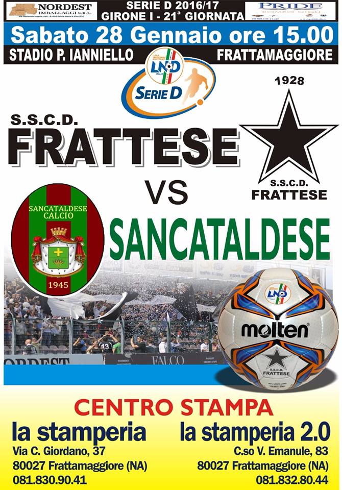 Campionato 21°giornata: frattese - SANCATALDESE 4-0 16266010