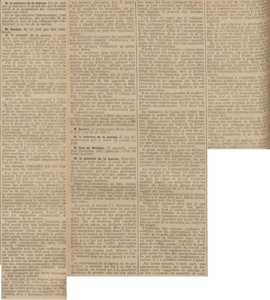 L'actualité du navire Béarn au travers de la presse 19241212