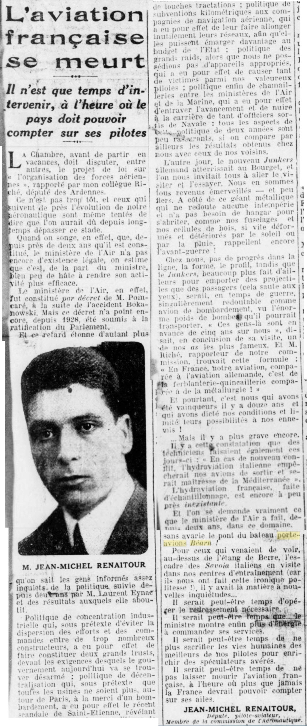  L'actualité du navire Béarn au travers de la presse (années 30 à 35) - Page 2 19300711