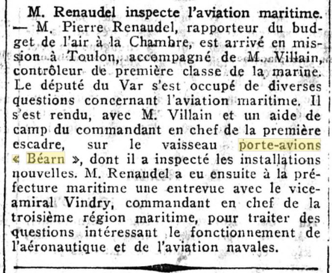  L'actualité du navire Béarn au travers de la presse (années 30 à 35) - Page 2 19300912