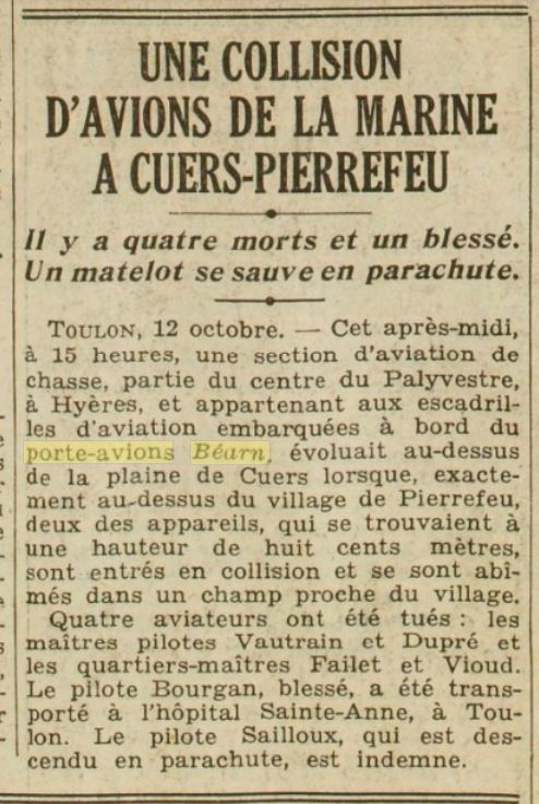  L'actualité du navire Béarn au travers de la presse (années 30 à 35) 19311011