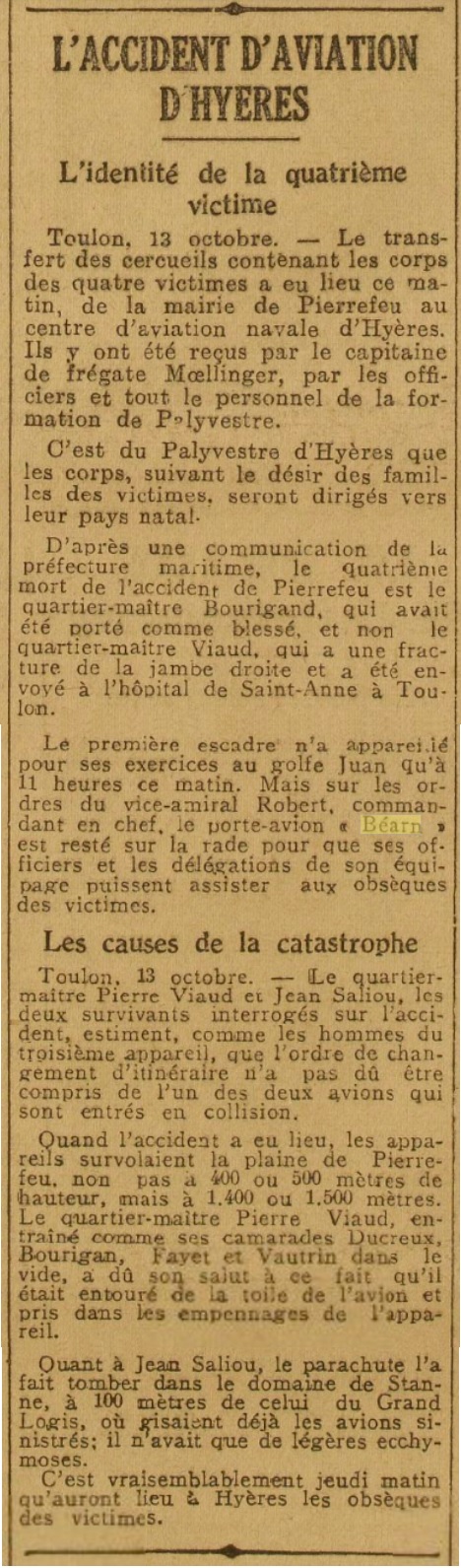  L'actualité du navire Béarn au travers de la presse (années 30 à 35) 19311026