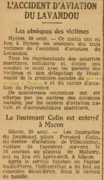  L'actualité du navire Béarn au travers de la presse (années 30 à 35) 19320823