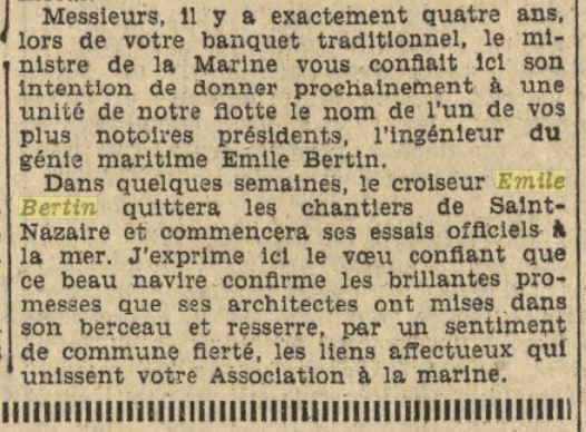 Le croiseur Emile-Bertin pendant la guerre 1934-037