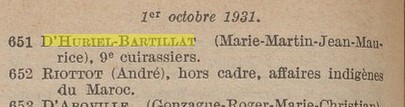 Capitaine d'Huriel Bartillat Marie (22e GRDI) 193411
