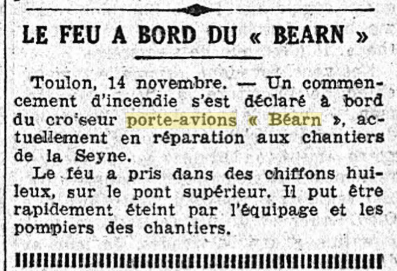  L'actualité du navire Béarn au travers de la presse (années 30 à 35) 19341110