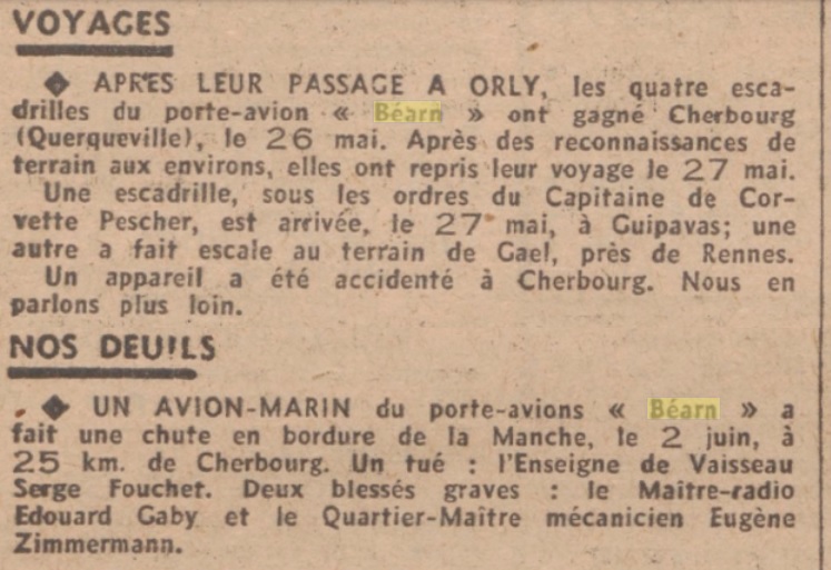  L'actualité du navire Béarn au travers de la presse (années 30 à 35) 19350614