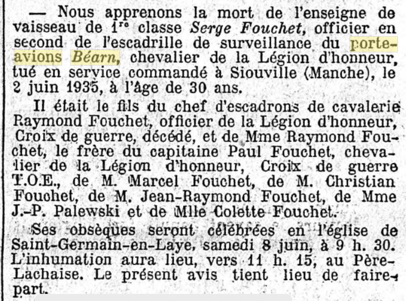  L'actualité du navire Béarn au travers de la presse (années 30 à 35) 19350615