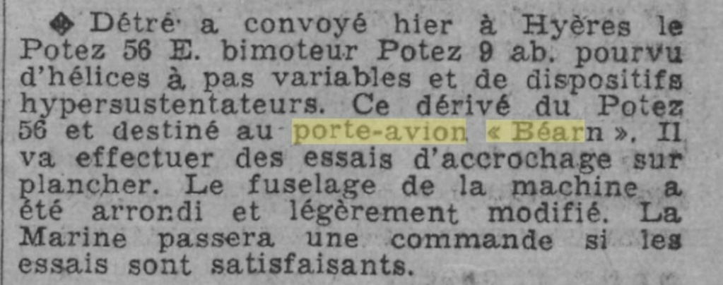  L'actualité du navire Béarn au travers de la presse (années 36 à 39)   19360515