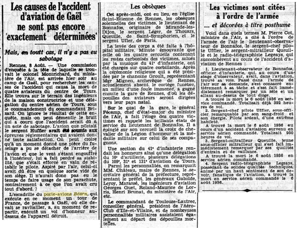  L'actualité du navire Béarn au travers de la presse (années 36 à 39)   19360820