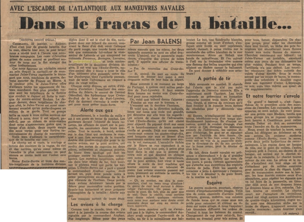  L'actualité du navire Béarn au travers de la presse (années 36 à 39)   19370128