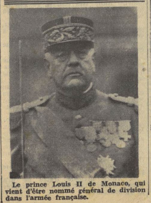 Général Monaco (de), SAS le prince Louis II 19390410