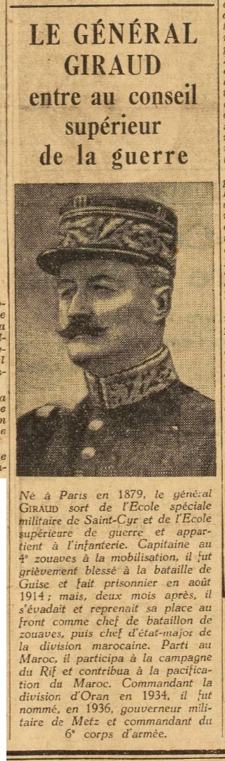 Général Giraud, Henri 19390621