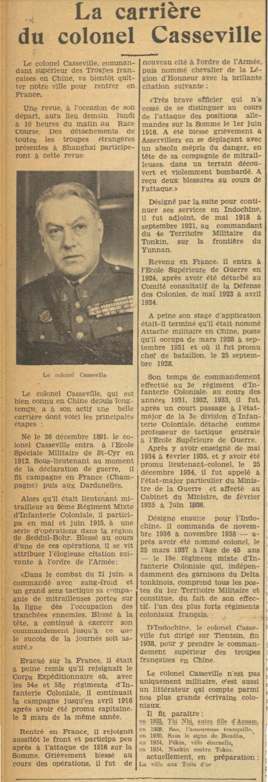    Colonel Casseville Henri (Directeur des services militaires au Ministère des Colonies) Cassev13