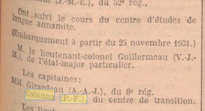   Chef de Bataillon Colonna Pierre (Infanterie Coloniale) Colonn11