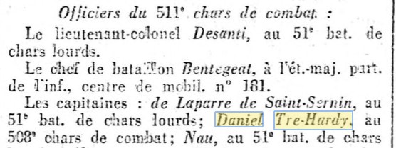   Chef de Bataillon Daniel Tré-Hardy Pierre (Infanterie) Daniel10