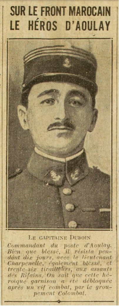 1925 - Guerre du Rif - Cne Duboin, héros d'Aoulay  Duboin11