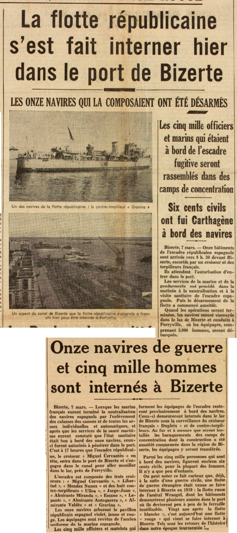 Reddition de la flotte républicaine espagnole à Bizerte Espagn11