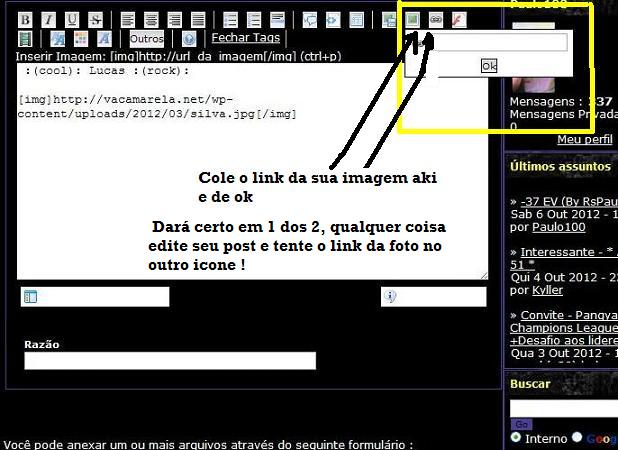 COMO POSTAR FOTOS NO FORUM Forum11