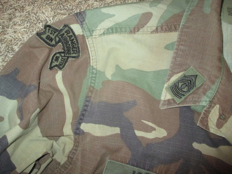 Named BDU Shirt * 1st Ranger Battalion w/ Gold Star Jump Wings Img_1316