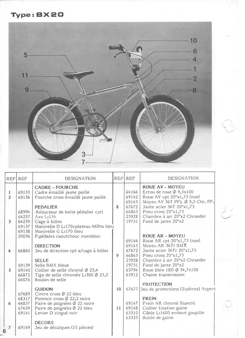 Motobécane Catalogue pièces de rechange Vélos-Cross (1982) Motobe25