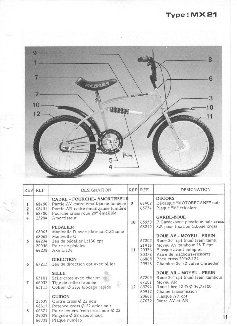 catalogue - Motobécane Catalogue pièces de rechange Vélos-Cross (1982) Motobe32