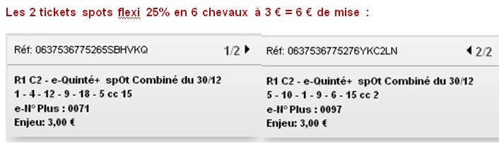 30/12/2016 --- VINCENNES --- R1C2 --- Mise 6 € => Gains 0 € Scree138