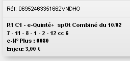 10/02/2017 --- CAGNES/MER --- R1C1 --- Mise 3 € => Gains 0 € Scree273