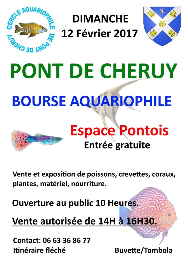 Bourse aquariophile Pont de Cheruy 12 février 2017 Affich10