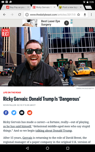 Ricky Gervais: Donald Trump Is ‘Dangerous’ Screen54